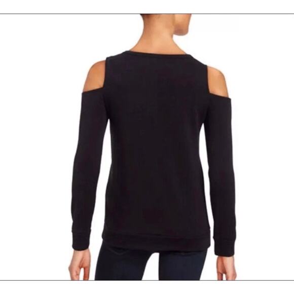 Women's cold shoulder sweater with patch medium - Picture 2 of 2